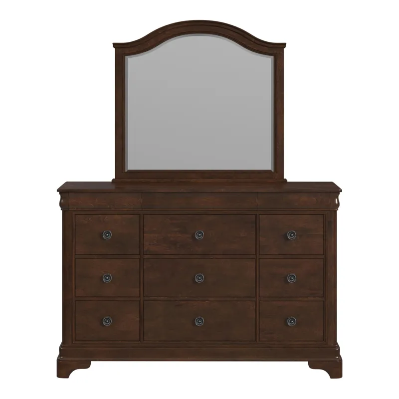 Cameron Cherry Dresser & Mirror Set