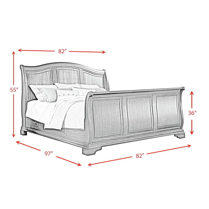 Cameron Cherry King Sleigh Bed