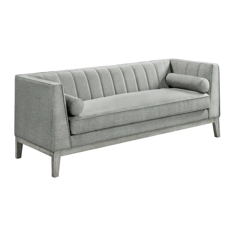 Cannes Sofa W/2 Pillows in Mckinney Charcoal