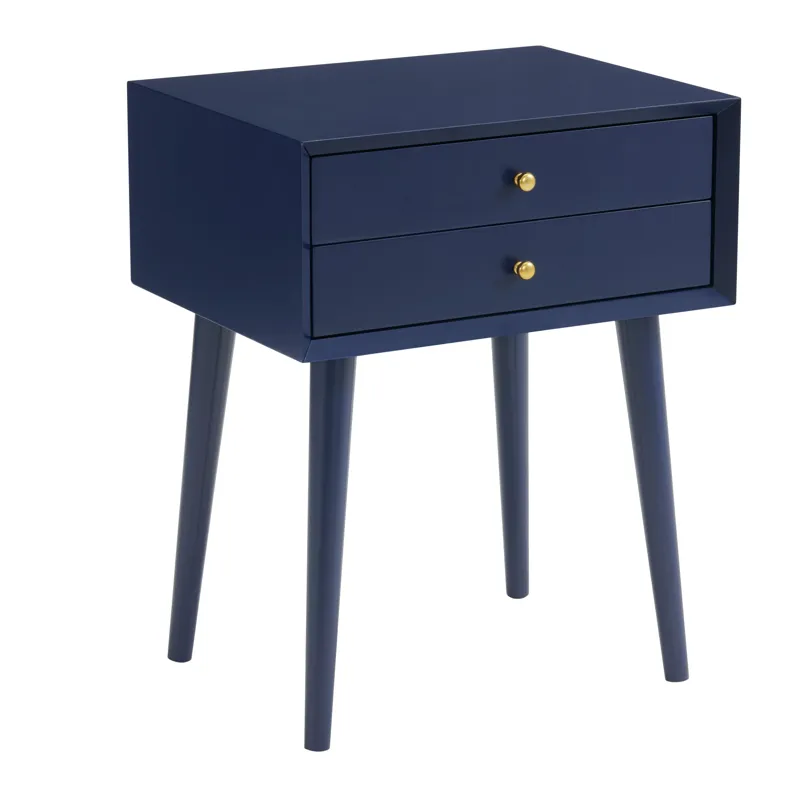 Canterbury Side Table W/Power port USB in Blue