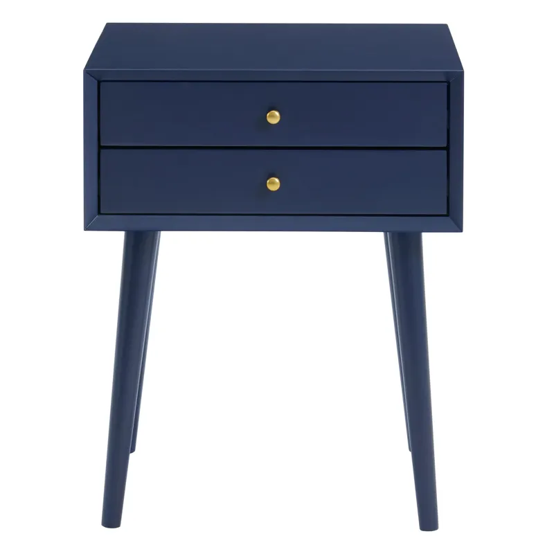 Canterbury Side Table W/Power port USB in Blue