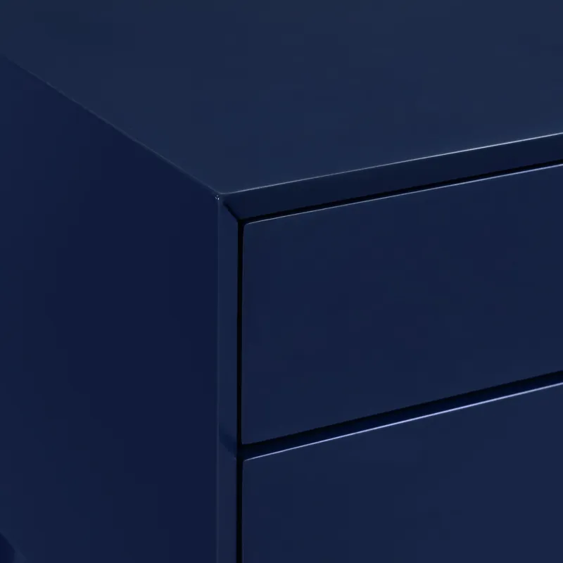 Canterbury Side Table W/Power port USB in Blue