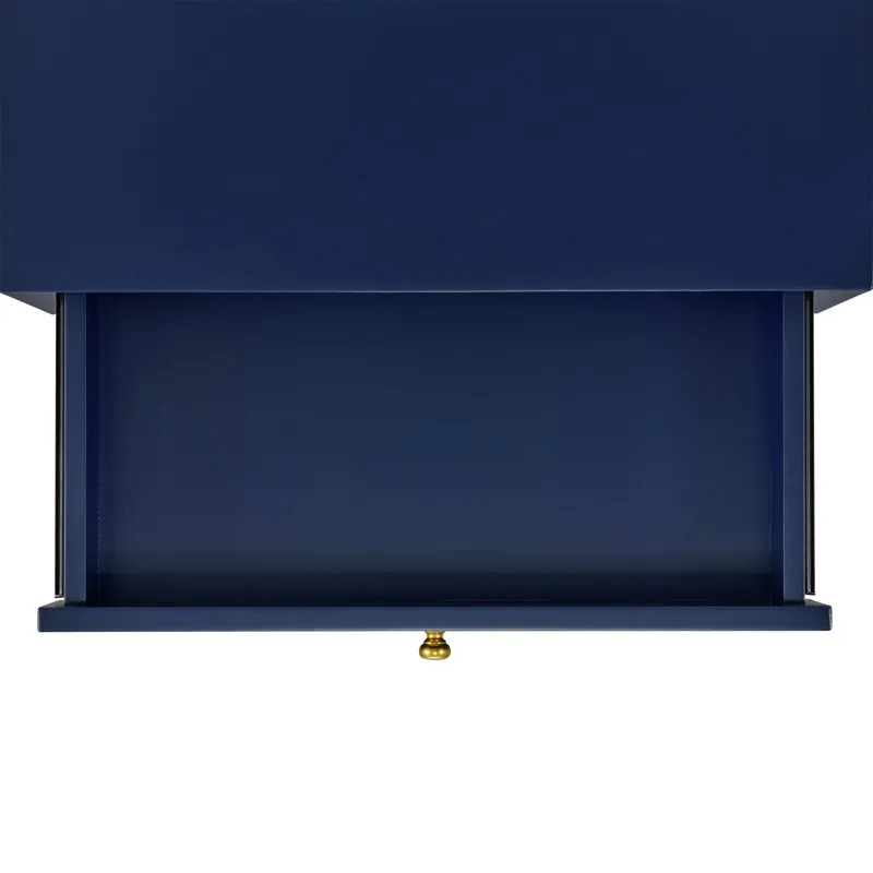 Canterbury Side Table W/Power port USB in Blue