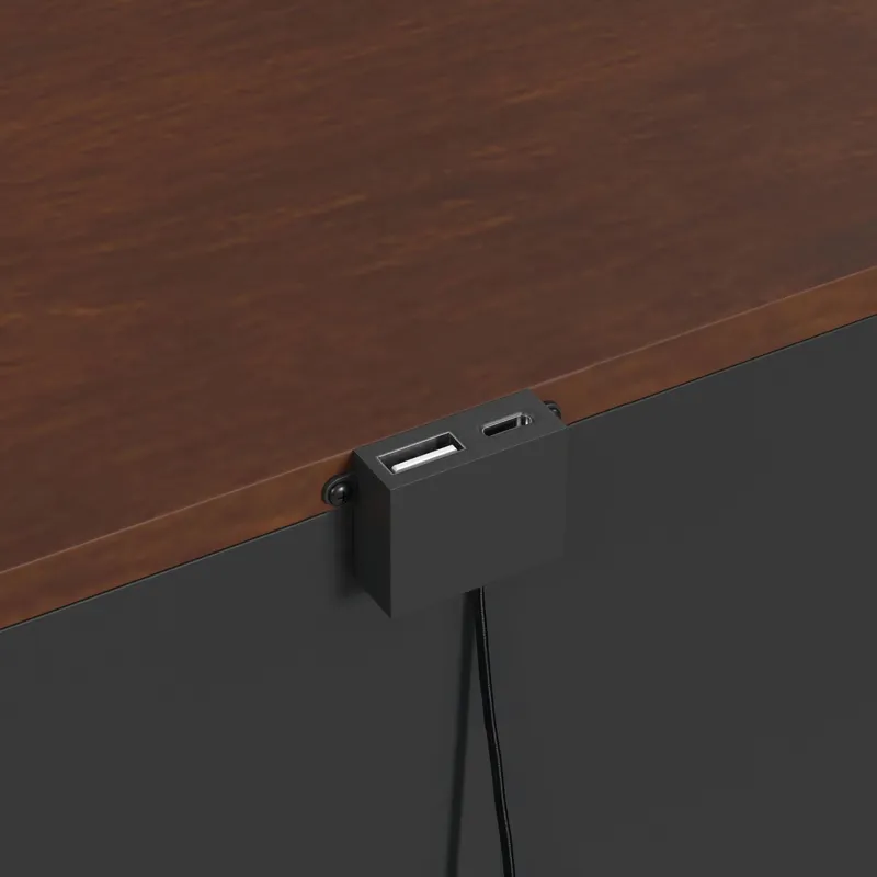 Canterbury 2-Drawer Nightstand with USB in Cherry