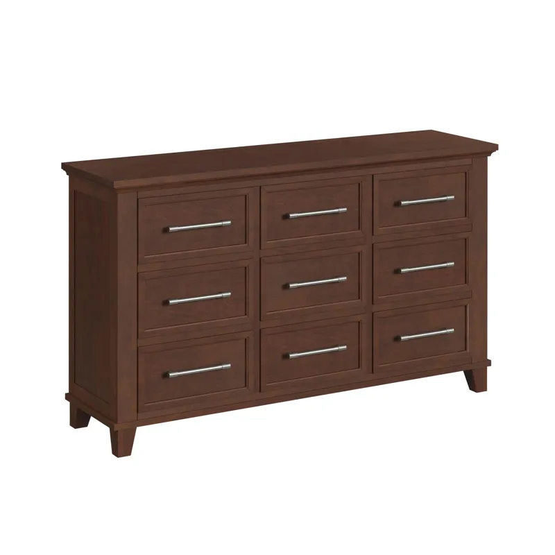 Canterbury 9-Drawer Dresser in Cherry
