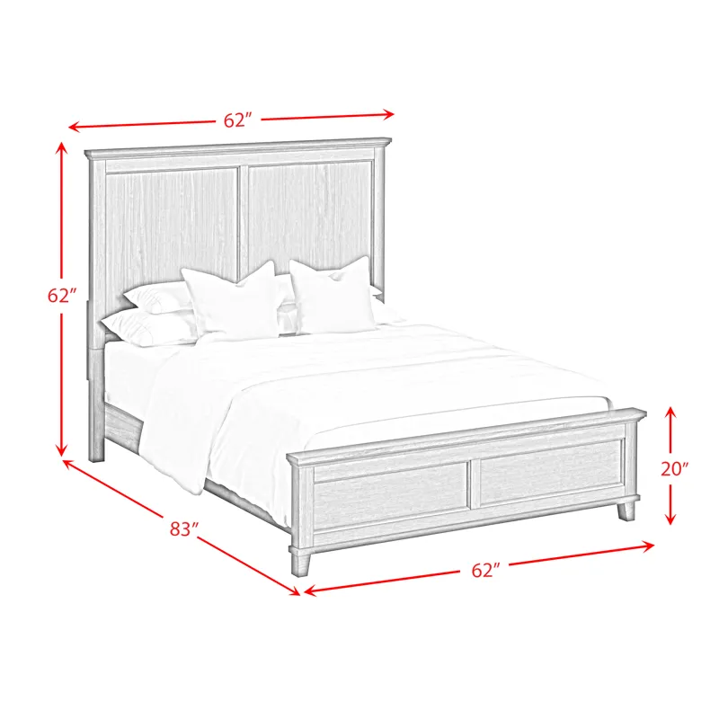 Canterbury Full Panel Bed in Cherry