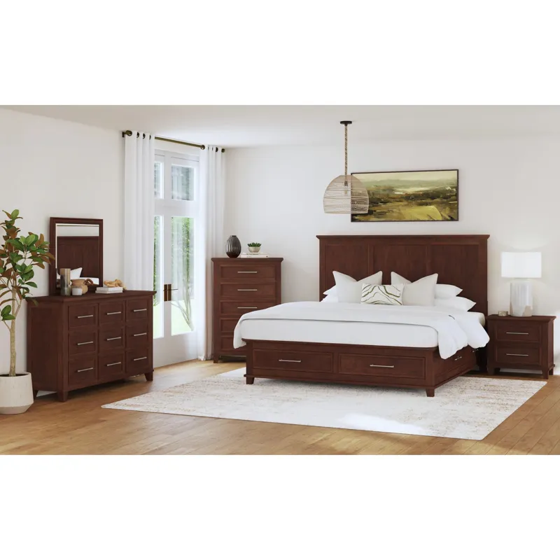 Canterbury King Storage Bed in Cherry