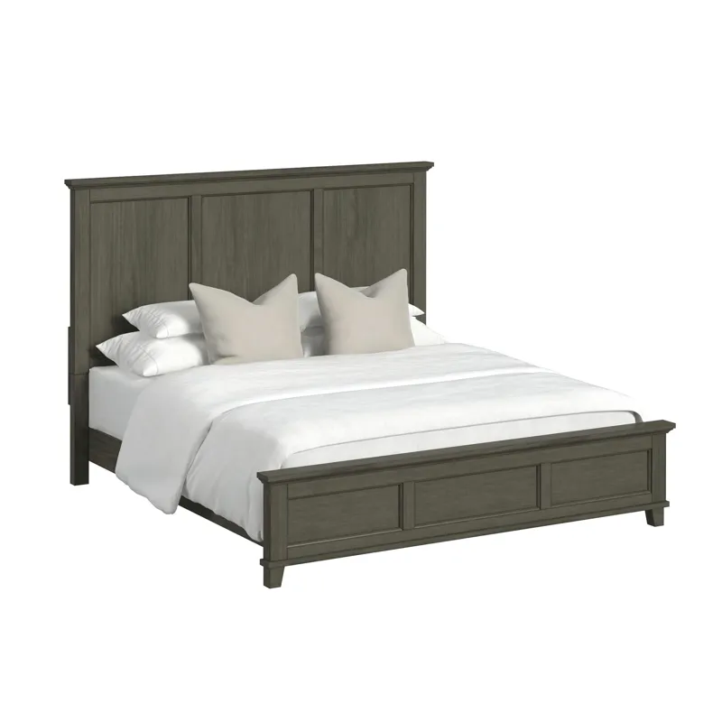Canterbury King Panel Bed in Grey