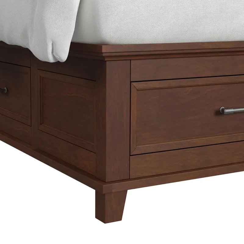 Canterbury King Storage Bed in Cherry