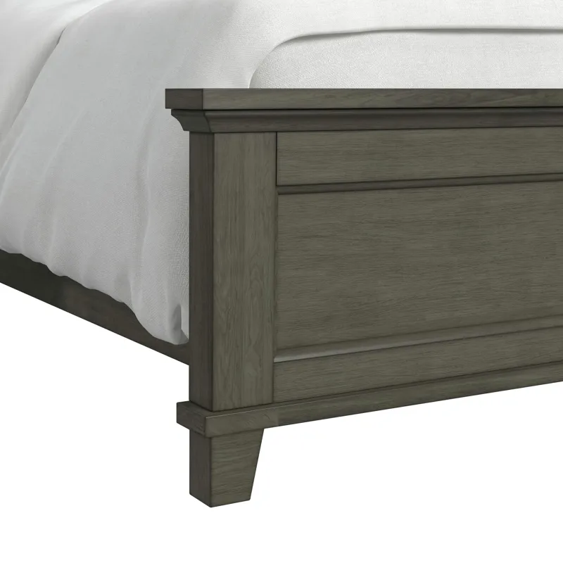 Canterbury King Panel Bed in Grey
