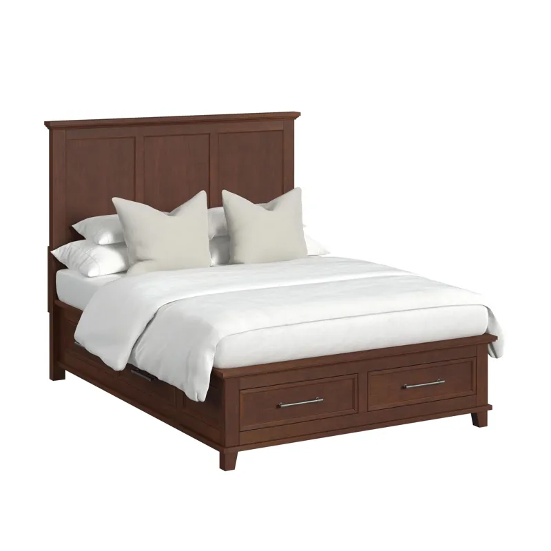 Canterbury Queen Storage Bed in Cherry