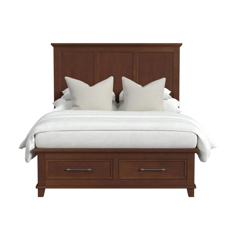 Canterbury Queen Storage Bed in Cherry