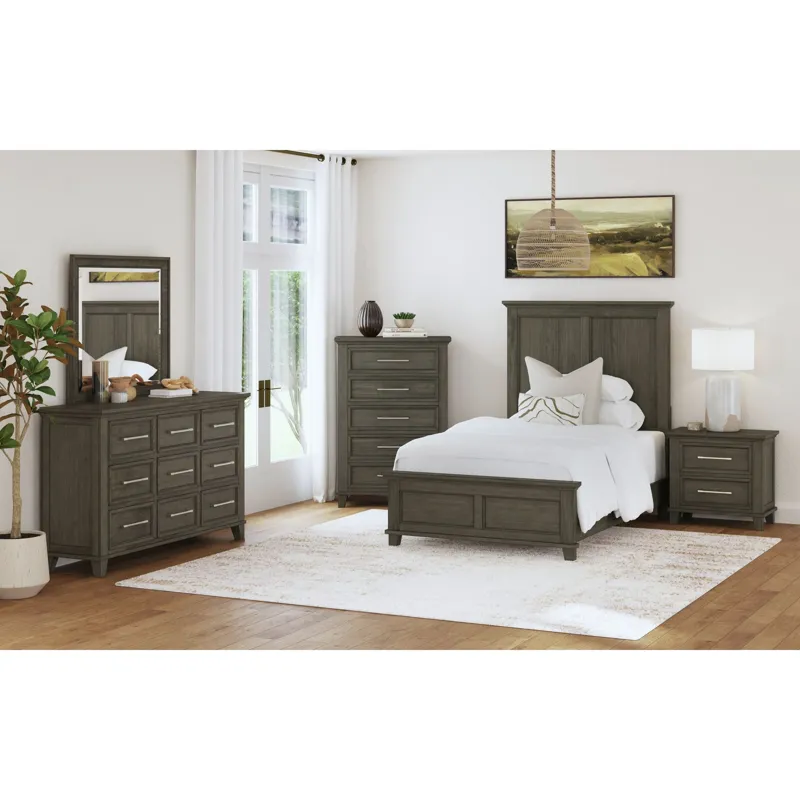 Canterbury Twin Panel Bed in Grey