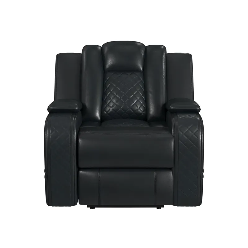 Carlo Motion Recliner in Pebble Black