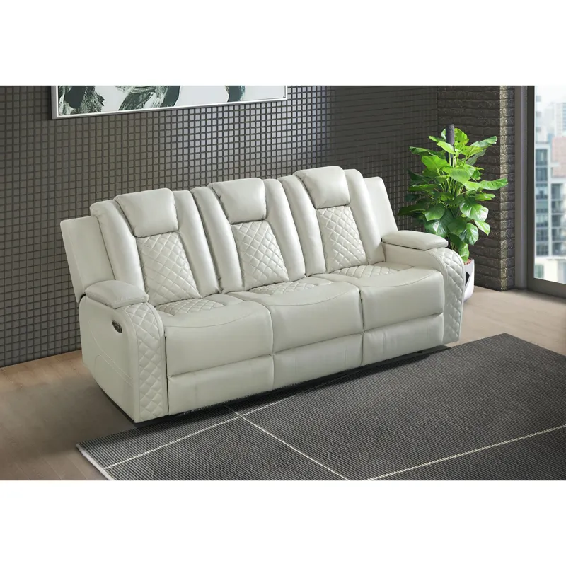 Carlo Power Motion Sofa with Power Headrest, Dropdown Table, Power strip, led and reading light in P