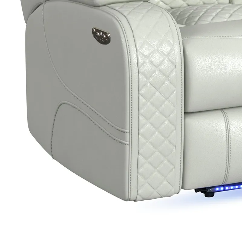 Carlo Power Motion Sofa with Power Headrest, Dropdown Table, Power strip, led and reading light in P