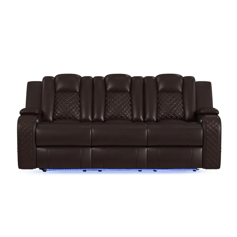 Carlo Power Motion Sofa with Power Headrest, Dropdown Table, Power strip, led and reading light in P
