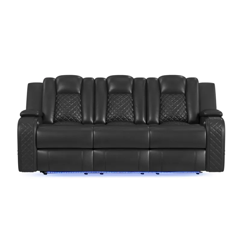 Carlo Power Motion Sofa with Power Headrest, Dropdown Table, Power strip, led and reading light in P