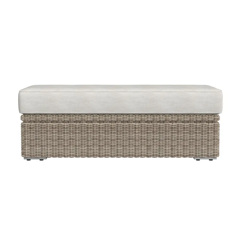 Carmona Ottoman - Natural and Olefin Beige