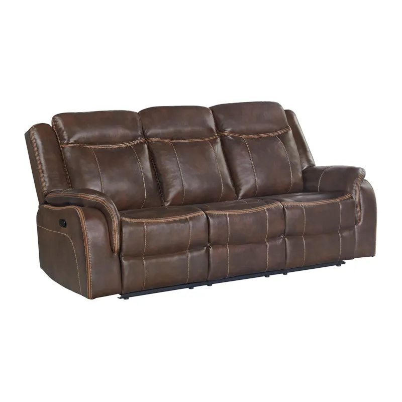 Carrera Motion Glider Sofa with Dropdown in Brown