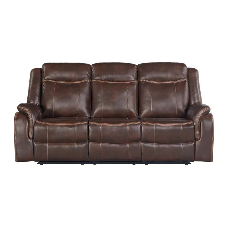 Carrera Motion Glider Sofa with Dropdown in Brown