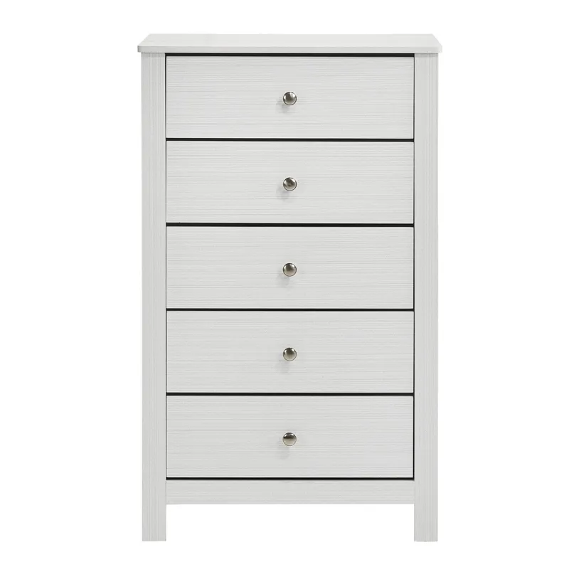 Catalina Five Drawer Chest White