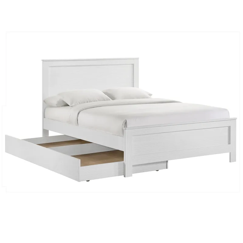 Catalina Full Panel Bed White