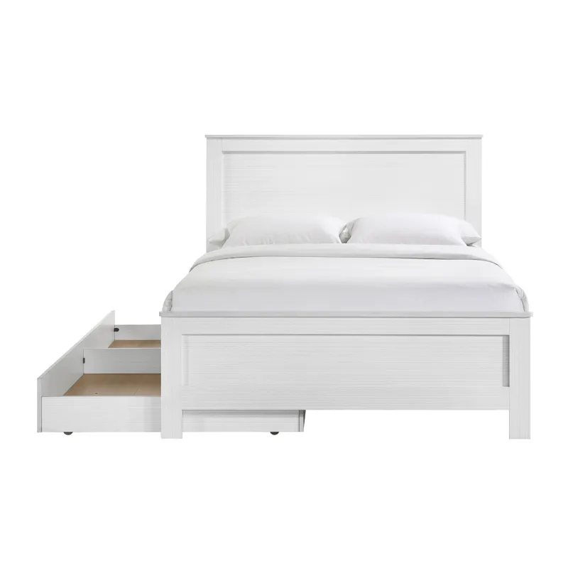 Catalina Full Panel Bed White