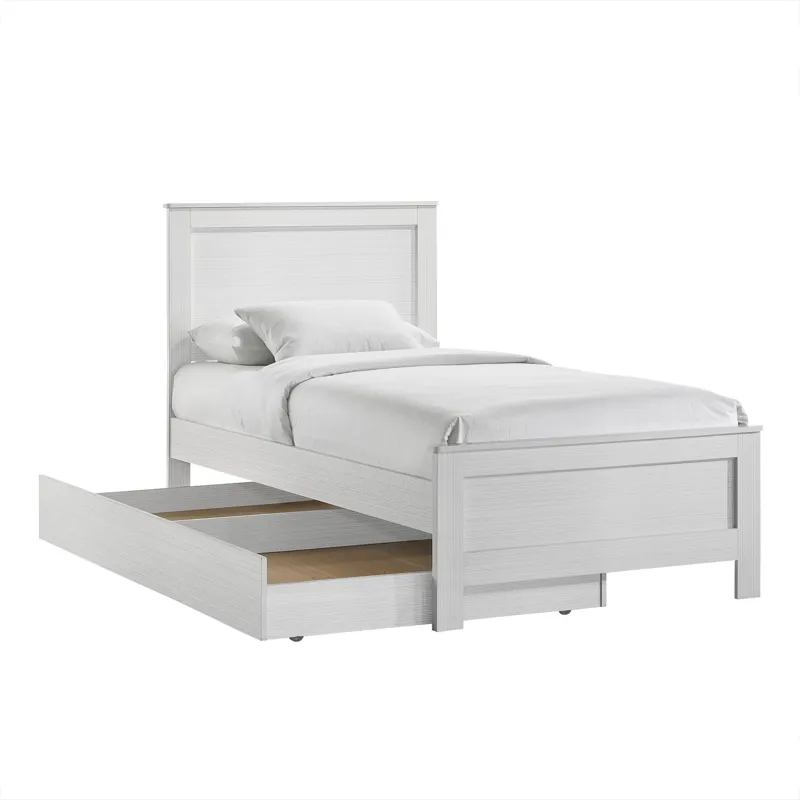 Catalina Twin Panel Bed White