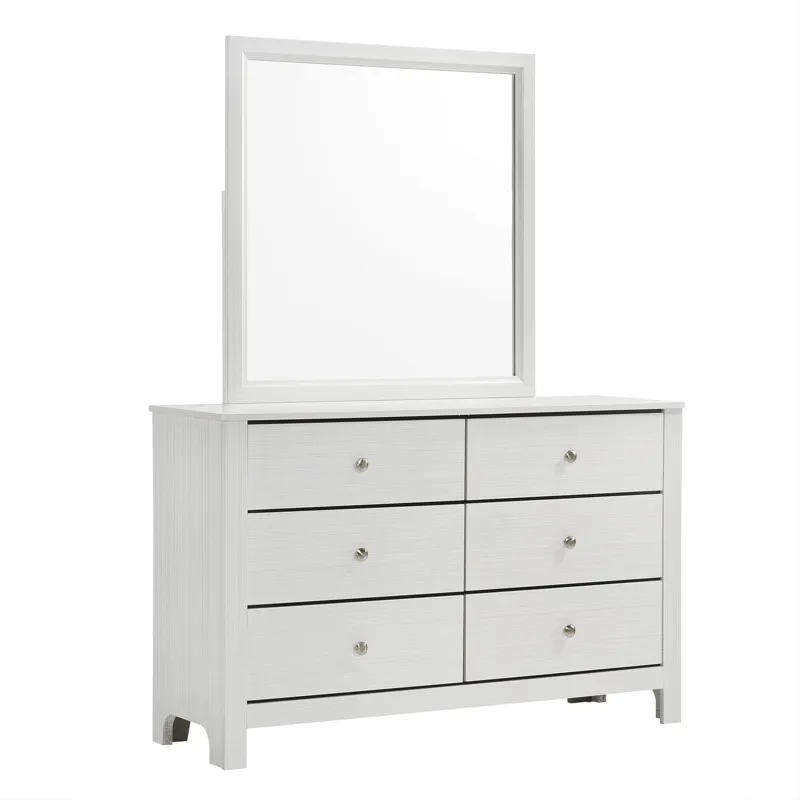 Catalina Youth Dresser & Mirror White