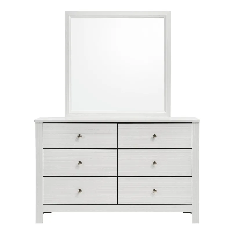 Catalina Youth Dresser & Mirror White