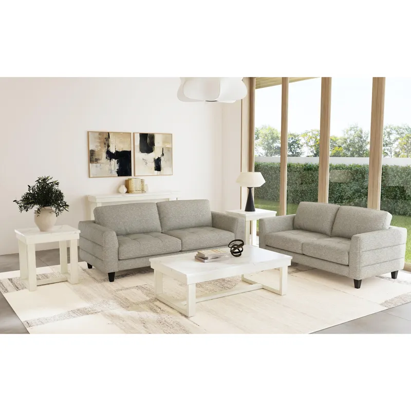 Catilin Sofa Table in Brushed White