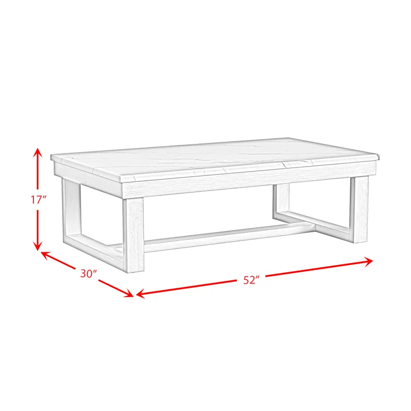 Catilin Coffee Table in Brushed White