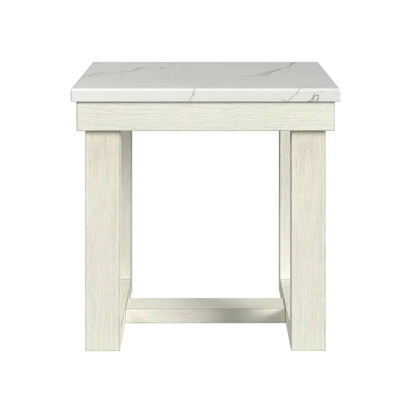 Catilin End Table in Brushed White