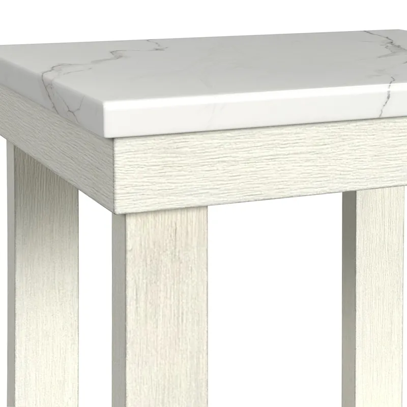 Catilin End Table in Brushed White