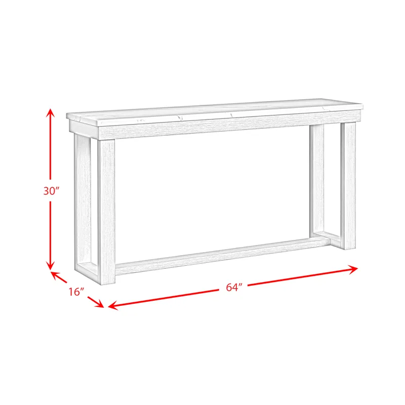 Catilin Sofa Table in Brushed White