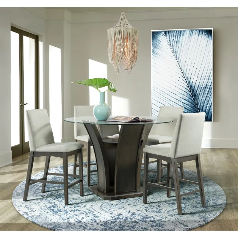 Dapper 5 PC Counter Height Dining Set in Walnut