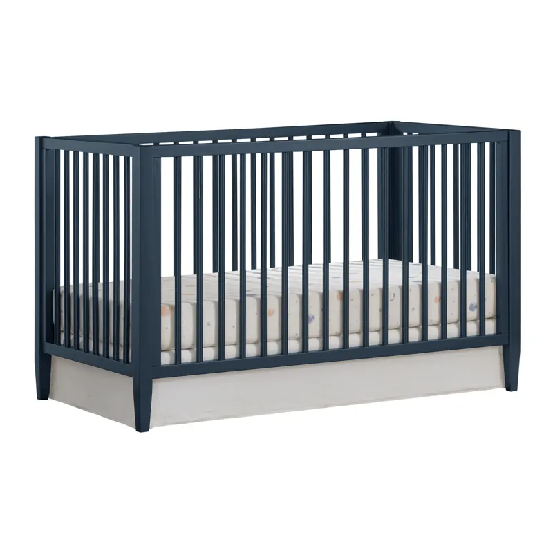 Cerea Crib with Guardrails in Navy
