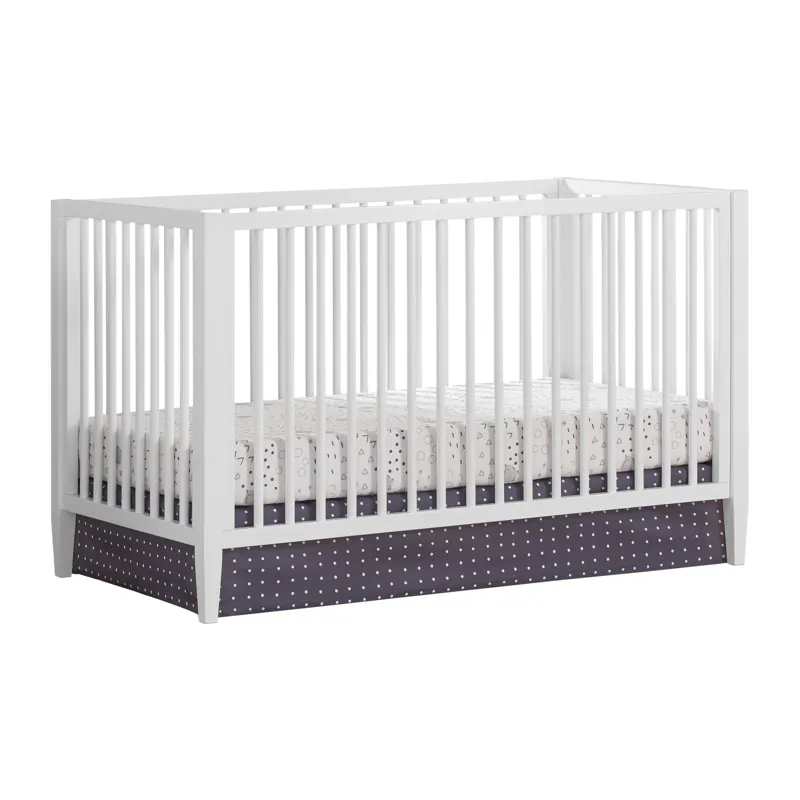 Cerea Crib with Guardrails in White