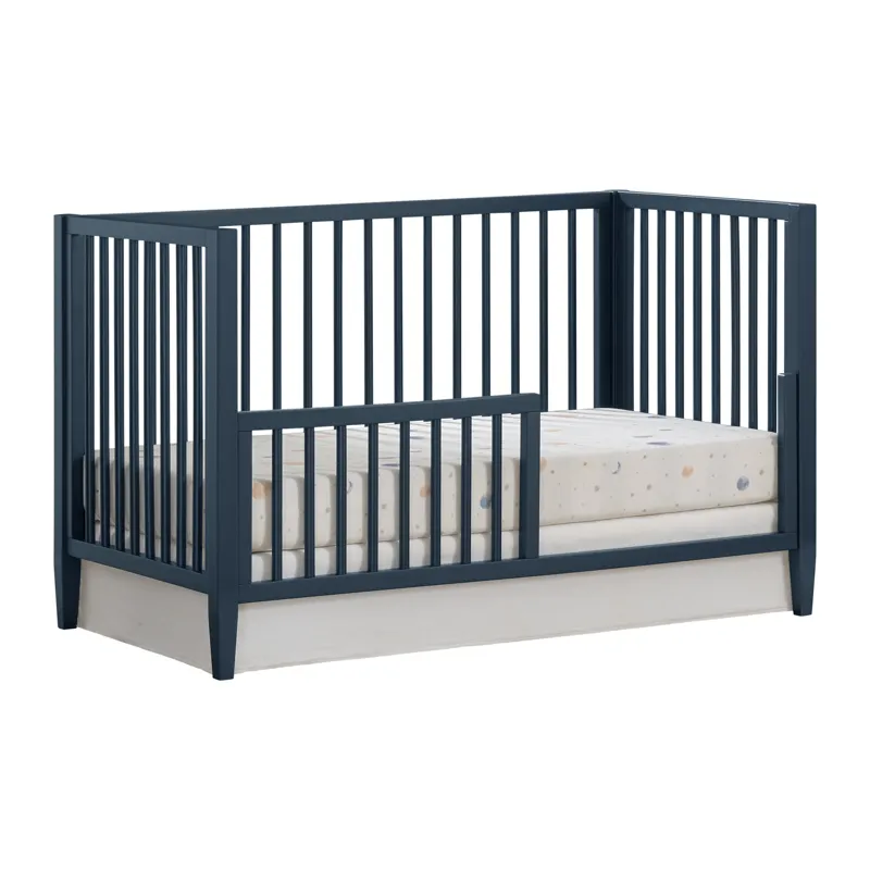Cerea Crib with Guardrails in Navy