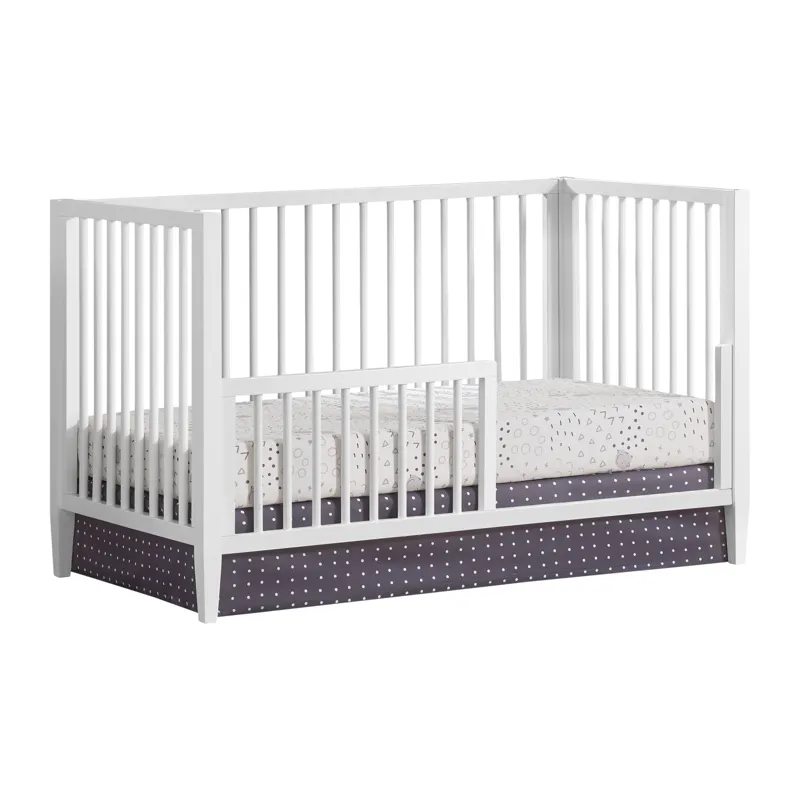 Cerea Crib with Guardrails in White