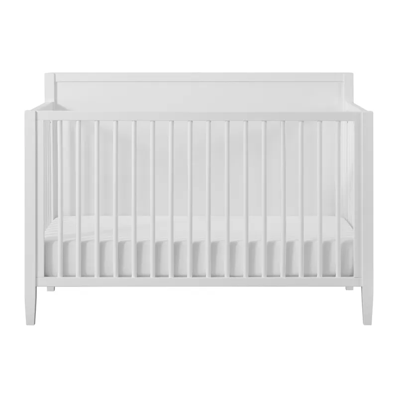 Cerea Panel Crib with Guardrails in White