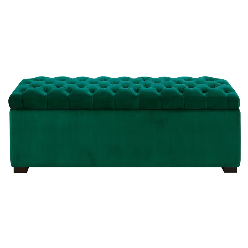 Chandler 1668 Shoe Storage Bench Broadway Emerald