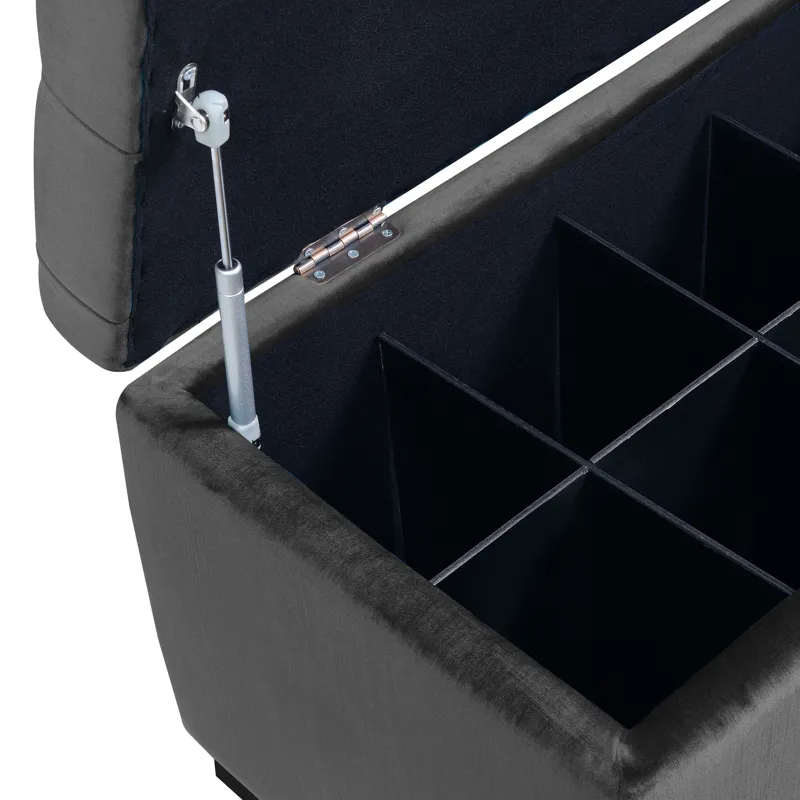 Chandler 1668 Shoe Storage Bench Broadway Grey
