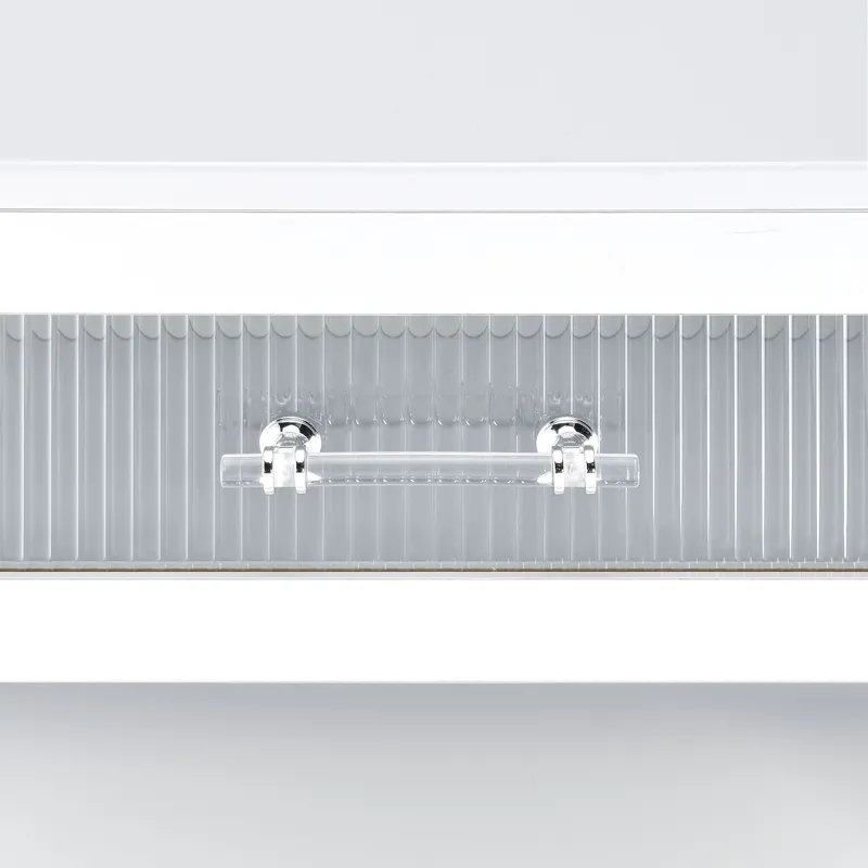 Chandra Coffee Table with LED and Battery Pack in Glossy White