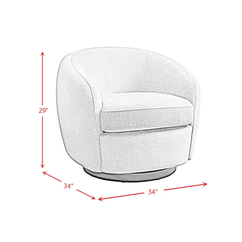 Chanel Swivel Chair in Bristo Teal