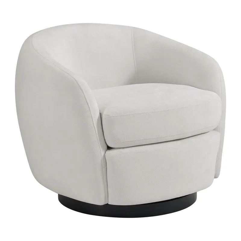 Chanel Swivel Chair in Bristo White