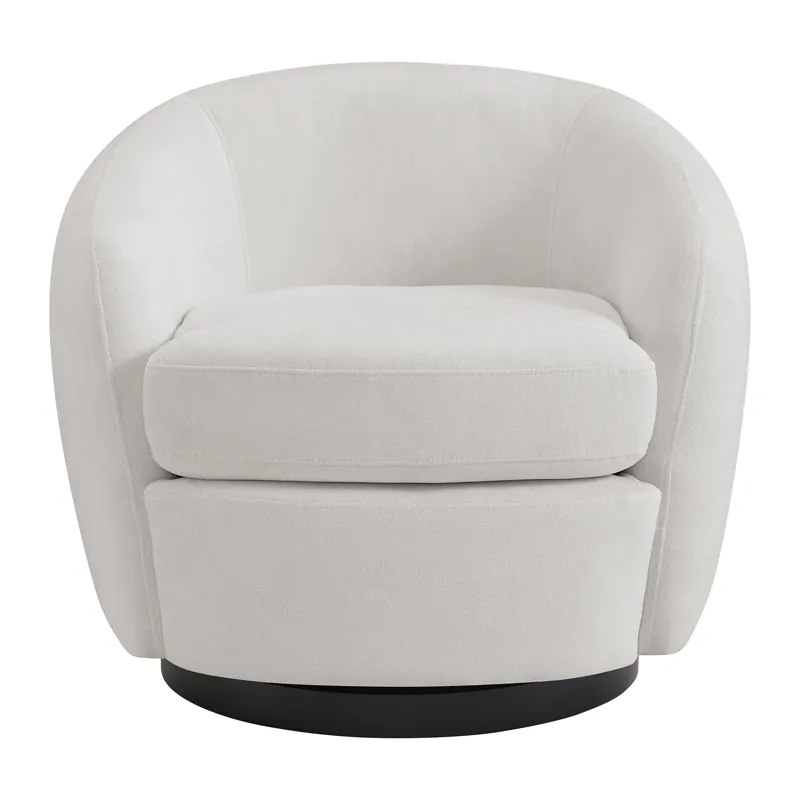 Chanel Swivel Chair in Bristo White