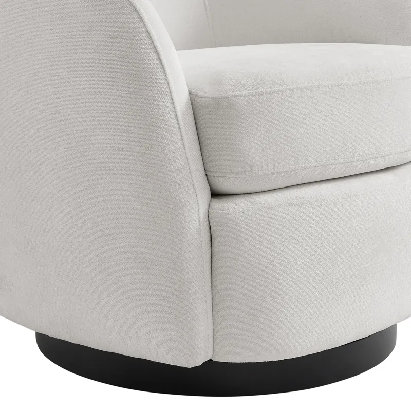 Chanel Swivel Chair in Bristo White