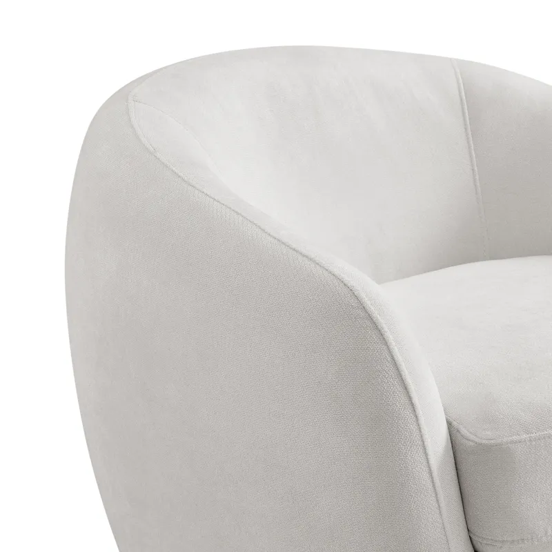 Chanel Swivel Chair in Bristo White